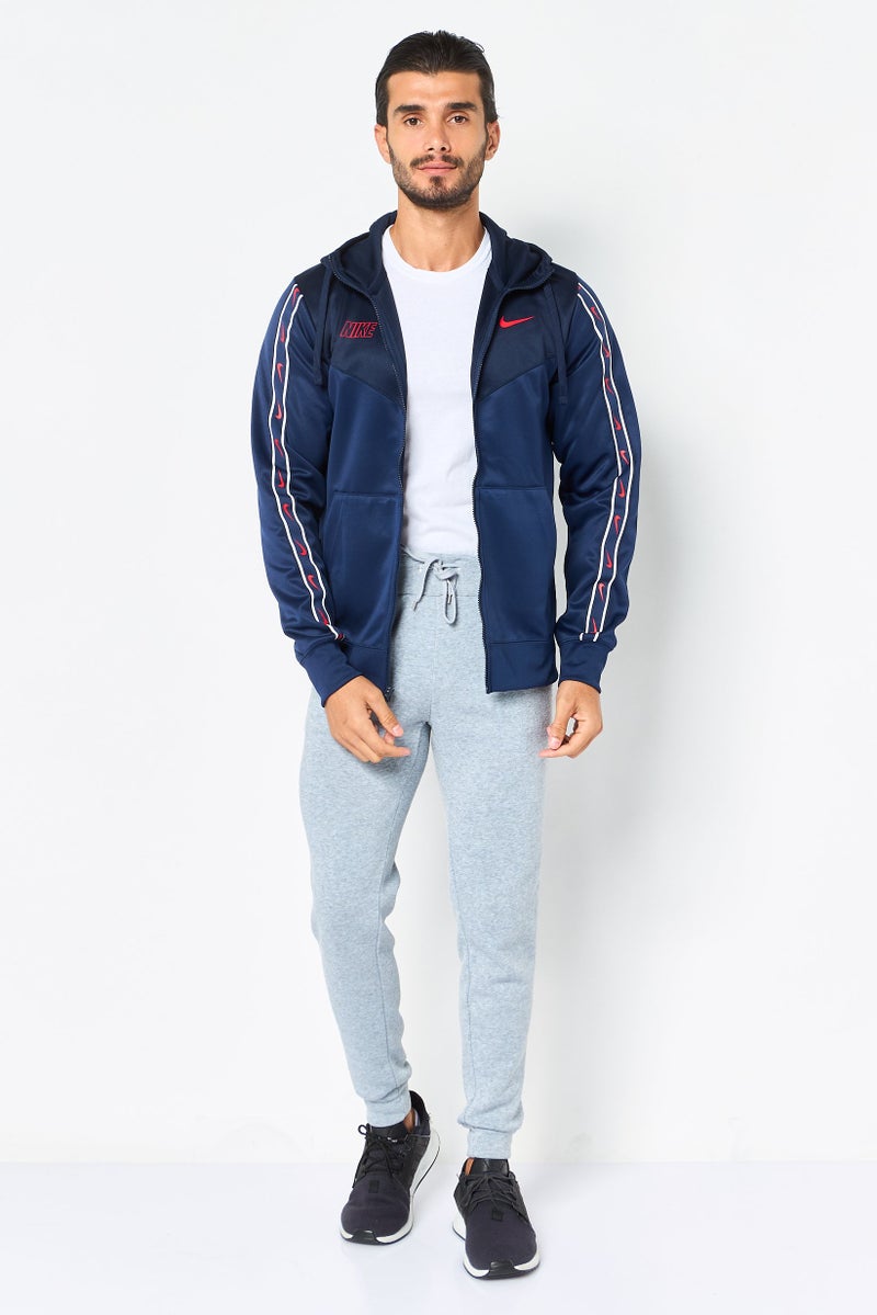 Nike سويت شيرت رياضي للرجال بأكمام طويلة مناسب للخارج بسحاب كامل، أزرق داكن - Image 2